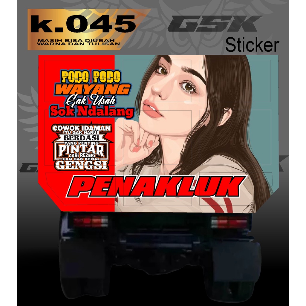 decal bak truk sticker truck pintu bak belakang truk variasi printing bak truck custom desain k.045