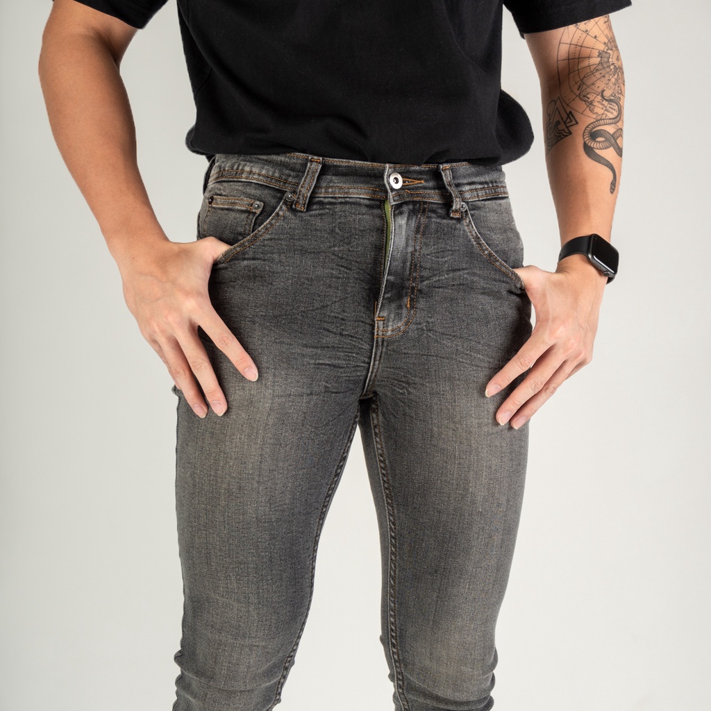 UNITEDJEANS - Celana Slim Fit Jeans Pria Bahan Stretch Denim - Misty Grey - (UJ-31)