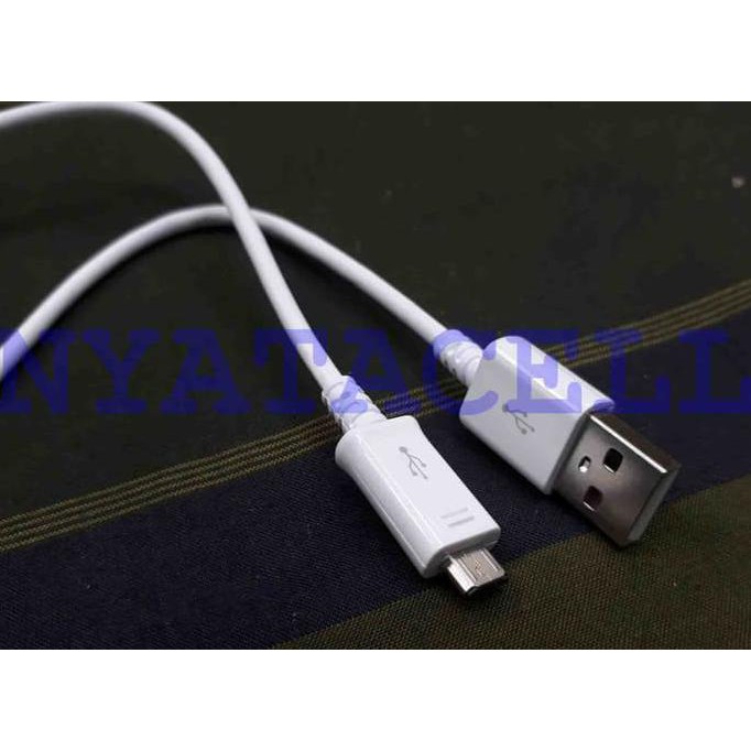 NEW KABEL DATA SAMSUNG GALAXY S S4 MICRO USB ORIGINAL 100% PACK ORI - PUTIH MILENIA