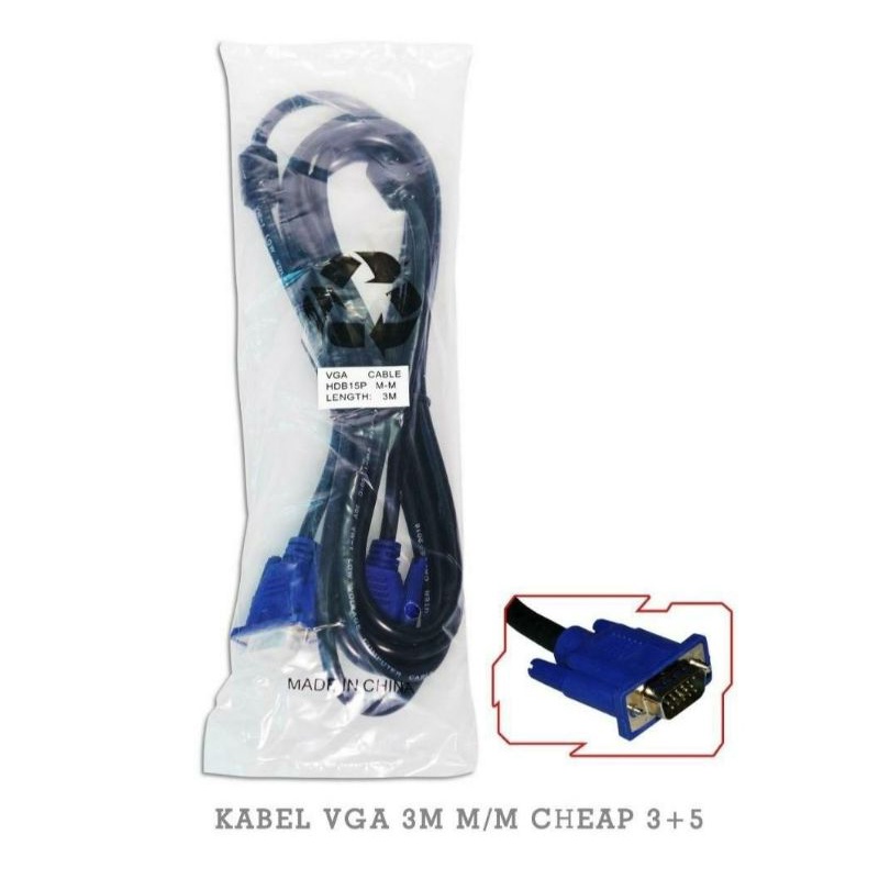 KABEL VGA MALE TO MALE 3 METER