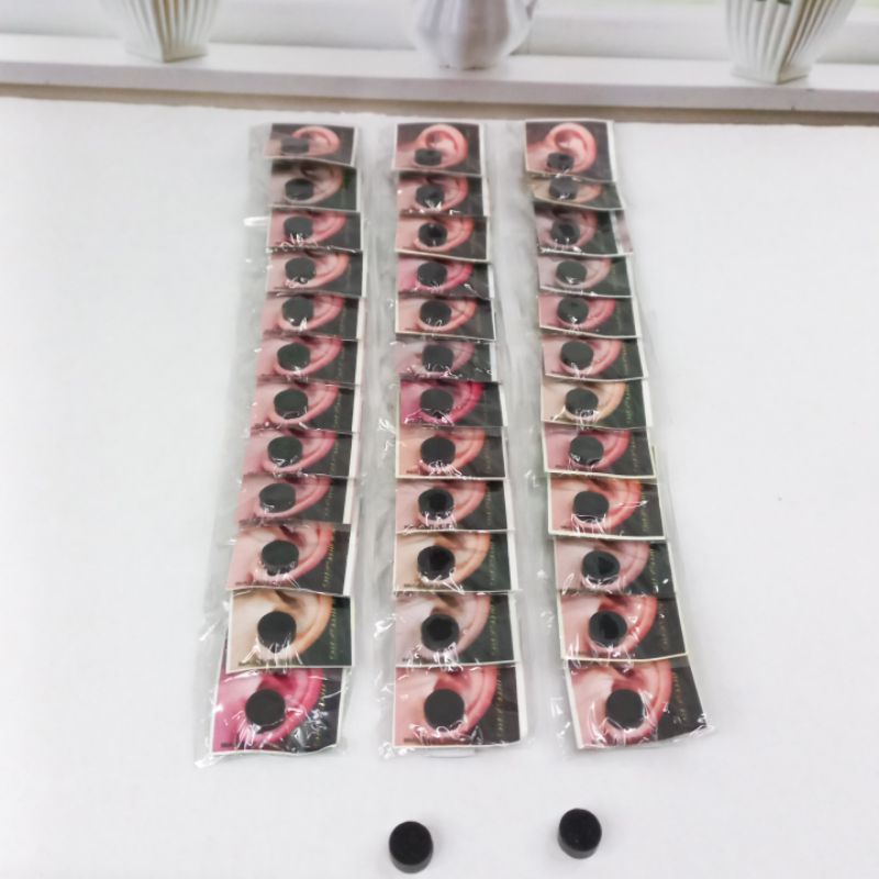 Anting Magnet Diameter 1Cm Isi 12Pcs Hitam Polos