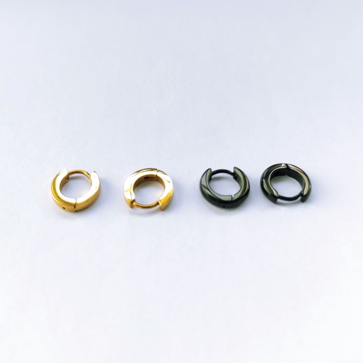 KAV helix earrings 10mm , Titanium asli , Anti Karat , Anti pudar , Anting Titanium Pria Wanita