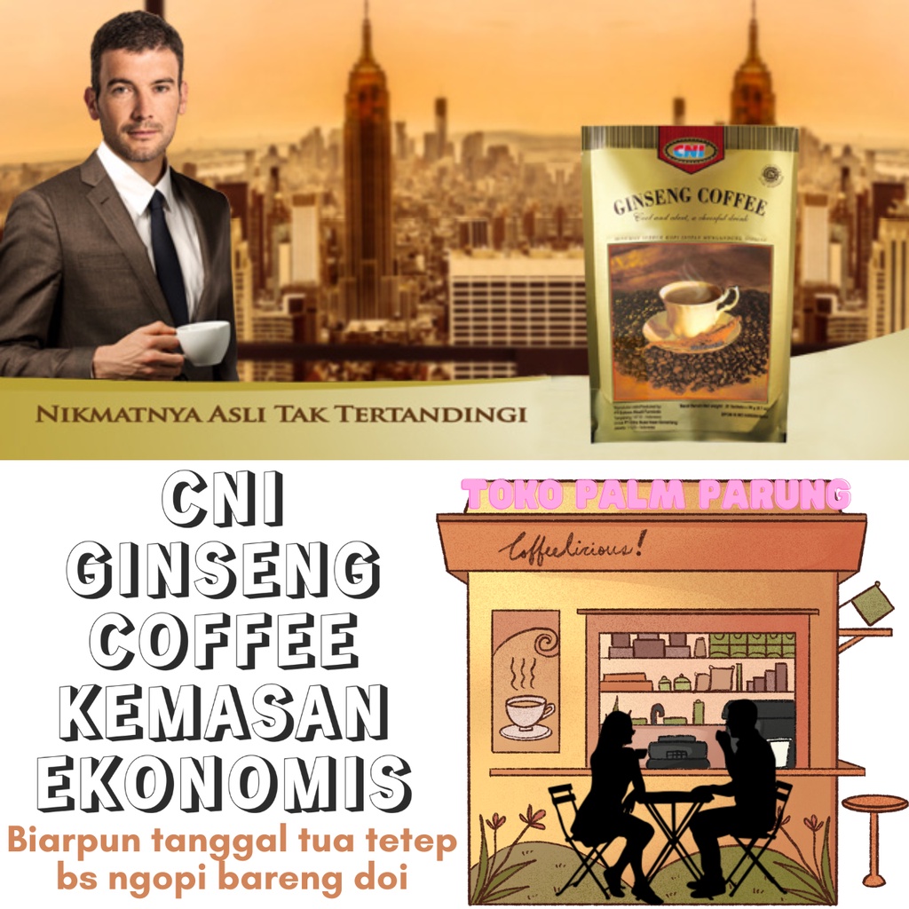 CNI Ginseng Coffee Sachet Kopi Ginseng CNI Eceran Persaset