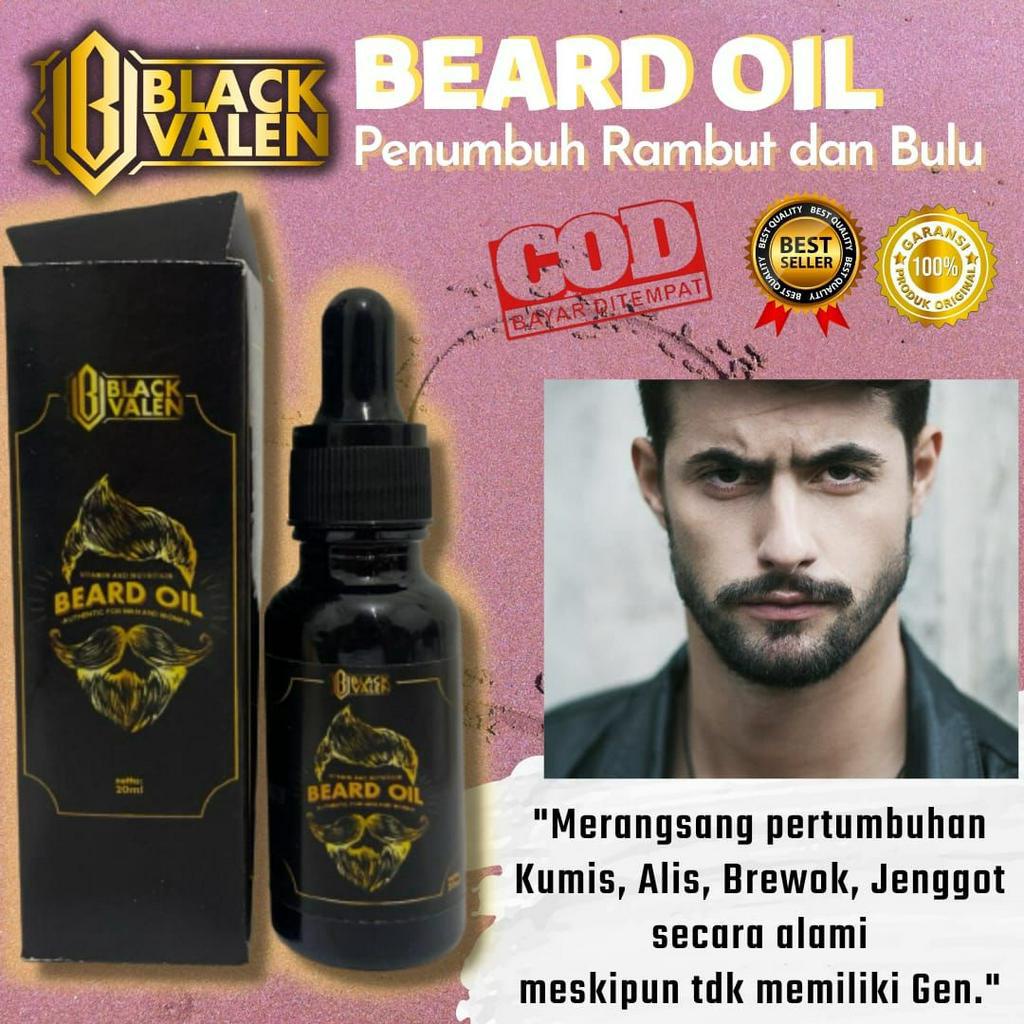 Penumbuh Brewok Penumbuh Kumis Minyak Penumbuh Brewok Bead Oil BLACK VALEN