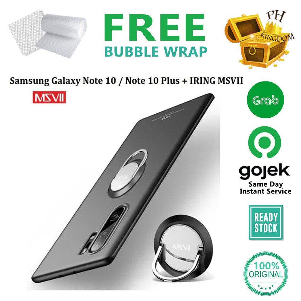 MSVII Samsung Note 10 / Note 10 Plus - Luxury Slim Case + Finger Ring [ORIGINAL]