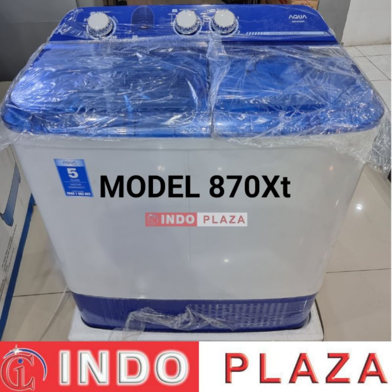 Mesin cuci AQUA 2 Tabung 8 Kg / 8Kg QW-881xt / 871xt / 861xt / 851xt