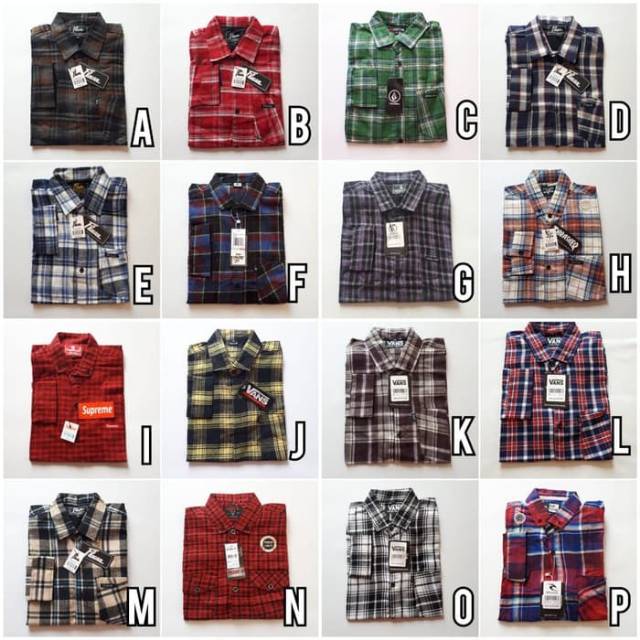 baju kemeja flanel casual pria-baju koko-baju kemeja pria-minima 3 pcs