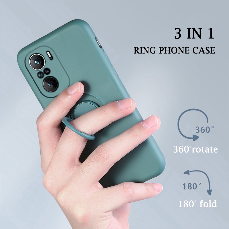 soft case silikon dengan ring holder magnetik untuk xiaomi redmi note 10s 10 10s 10 pro
