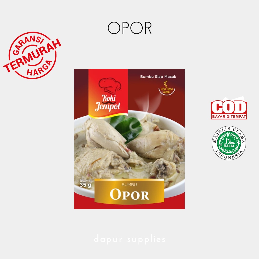 Opor Bumbu Masak 35gr / Bumbu Instan Opor / Bumbu Siap Masak Koki Jempol