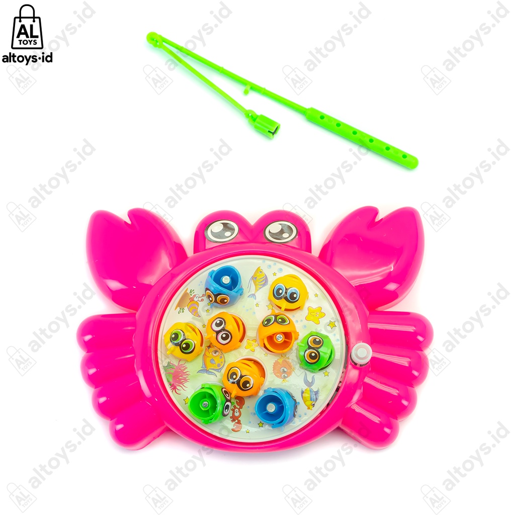 Fishing Game Magnet Mainan Pancing Ikan Putar Kepiting Kecil