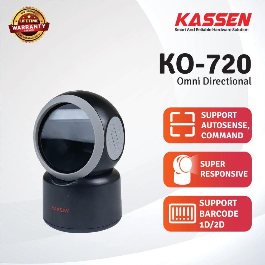 KASSEN KO720 / KO-720 OMNI DIRECTIONAL SCANNER 1D 2D SCANNER QR CODE