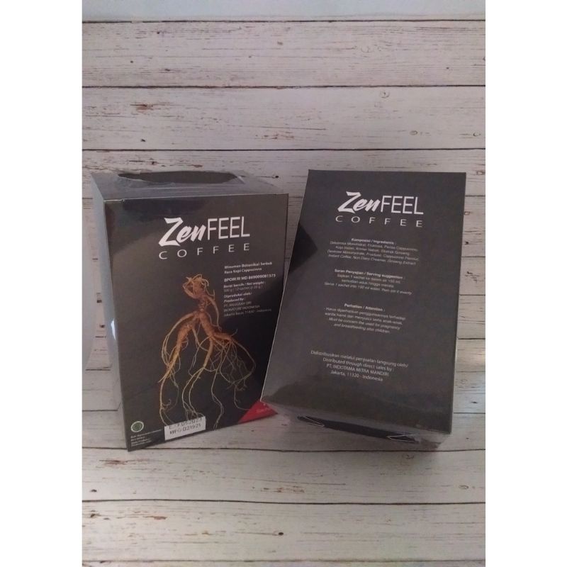 

Zenfeel coffee gingseng isi 12 sachet