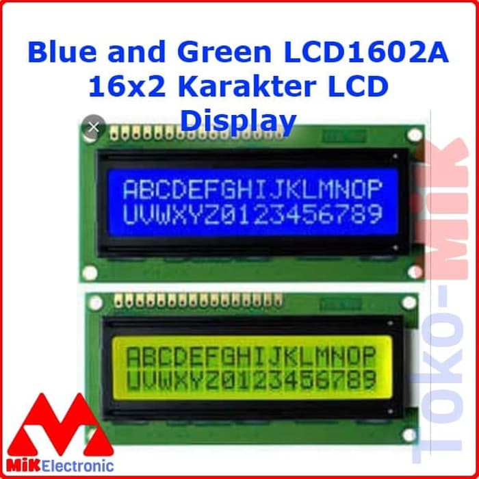 LCD DISPLAY 1602 LCD1602 2X16 16X2 16*2 16 X 2 16 * 2 LCD1602A - HIJAU