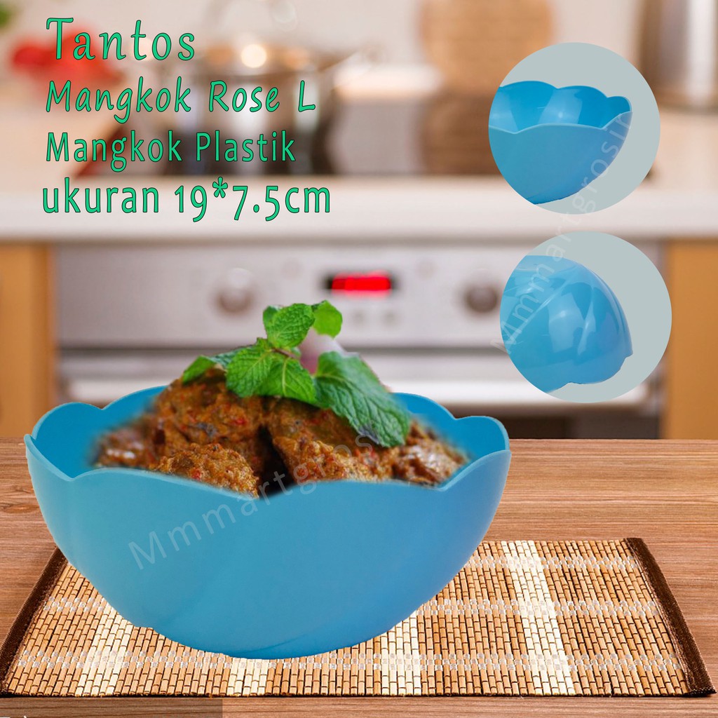 Tantos / Mangkok Rose L / Mangkok bentuk bunga / Biru / 5156