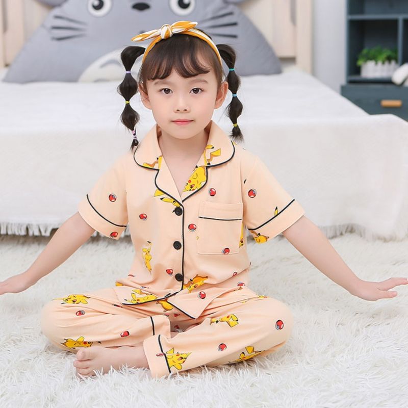 SETELAN PIYAMA ANAK 6-12TAHUN IMPORT|BAJU TIDUR ANAK|PIYAMA ANAK UNISEX CEWEK COWOK