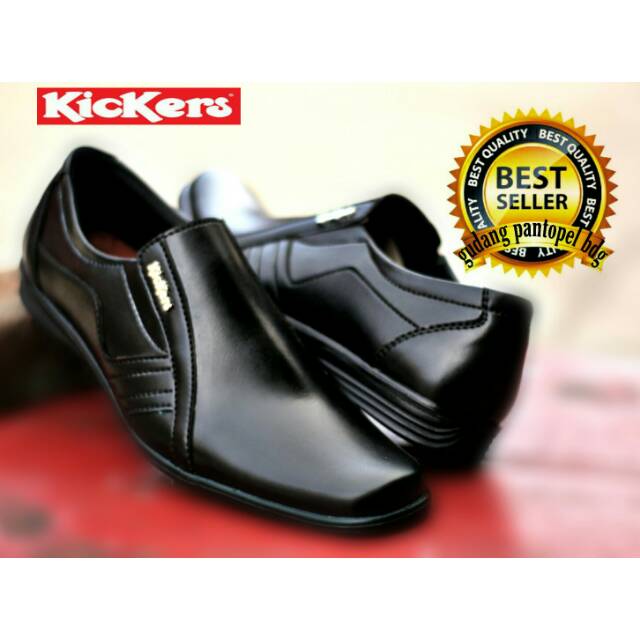 SepatuPantofel Kickers Formal Kulit Swedian Kerja Dinas Kantor Pria Santai Kasual Murah