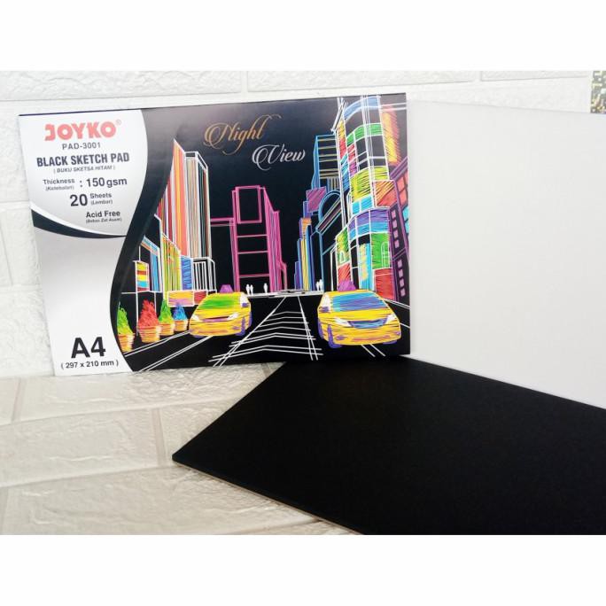 

Nikmati Black Sketch Pad Buku Sketsa Hitam Joyko Pad-3001 A4 150 Gsm 20 Sheets Terbatas