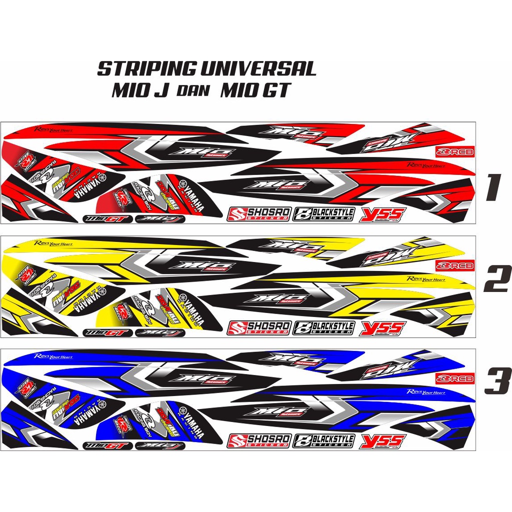 VARIASI STIKER COD / VARIASI YAMAHA MIO GT/MIO J STRIPING/STICKER VARIASI CUSTOM BUAT MOTOR MIO J/MI