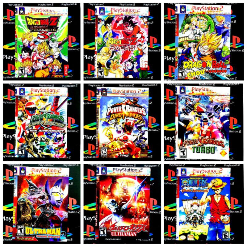 KASET GAME PLAYSTATION PS2 TERLARIS /DRAGON BALL/ULTRAMAN/POWER RANGERS/ONE PIECE/STICK PS
