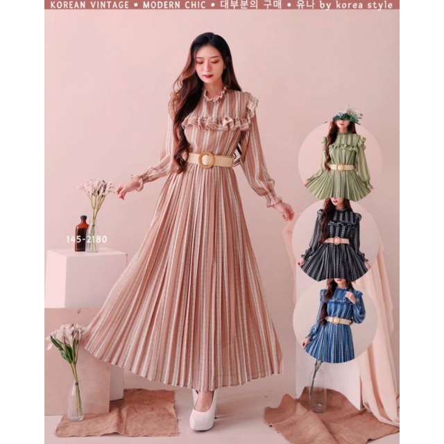 YUNA GAMIS DRESS MOTIF BUNGA KECIL PREMIUM MAXY YUNA