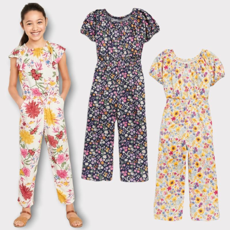 OldNvy Smocked Jumpsuit Anak Perempuan