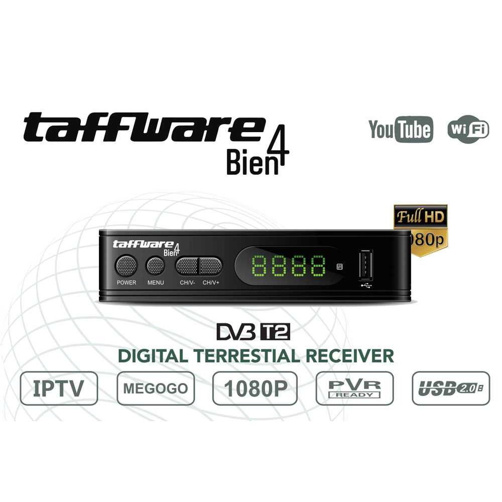 Taffware Bien4 Digital Satellite TV Tuner Box H.264 1080P DVB-T2 TV Box ini dapat menangkap sinyal siaran digital TV Box ini memiliki output HDMI