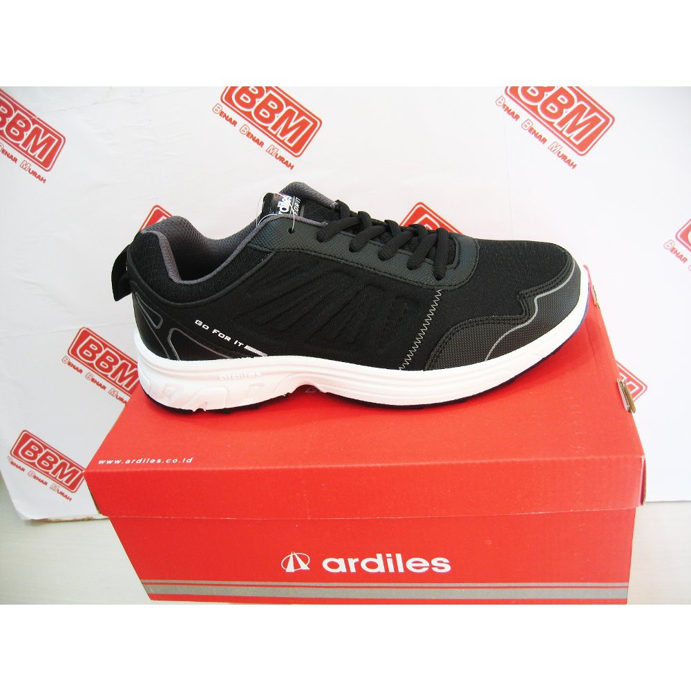 ARDILES SEPATU PRIA DURHAM HITAM SPORT SNEAKER - Hitam&Putih
