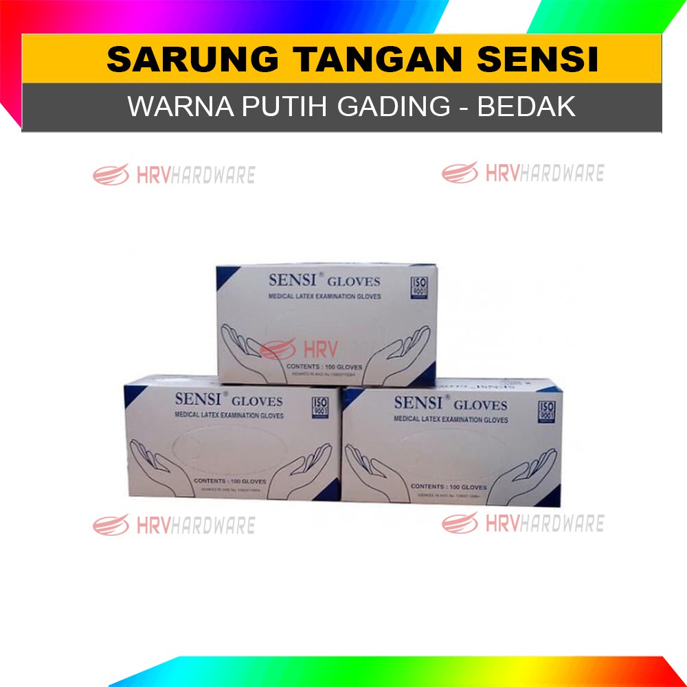 SARUNG TANGAN LATEX KARET SENSI GLOVES ISI 1 pasang (2Pcs)