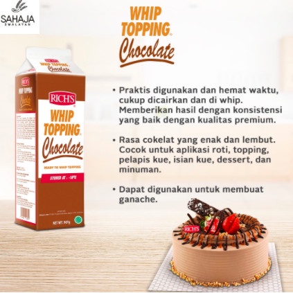 

Rich Whip Topping Chocolate 907gr GOJEK/GRAB ONLY