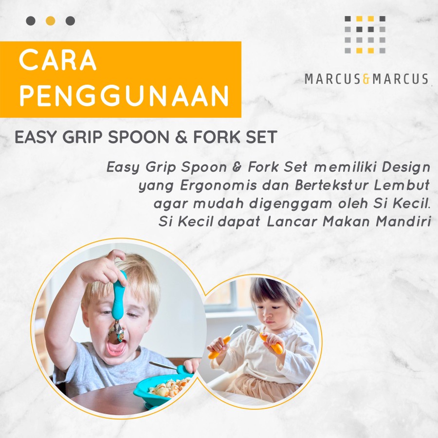 Marcus&amp;Marcus Easy Grip Spoon &amp; Fork Set