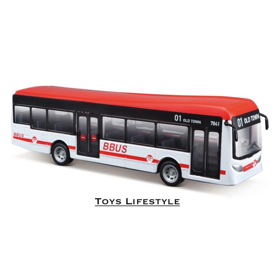 Bburago Diecast - Bus Kota / City Bus with Doors Open Skala 1:43