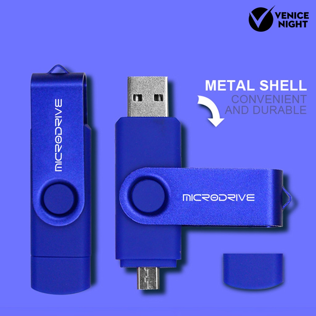 (SF) Flashdisk Usb 2.0 2 in 1 Kapasitas 16GB 32GB Bahan Logam