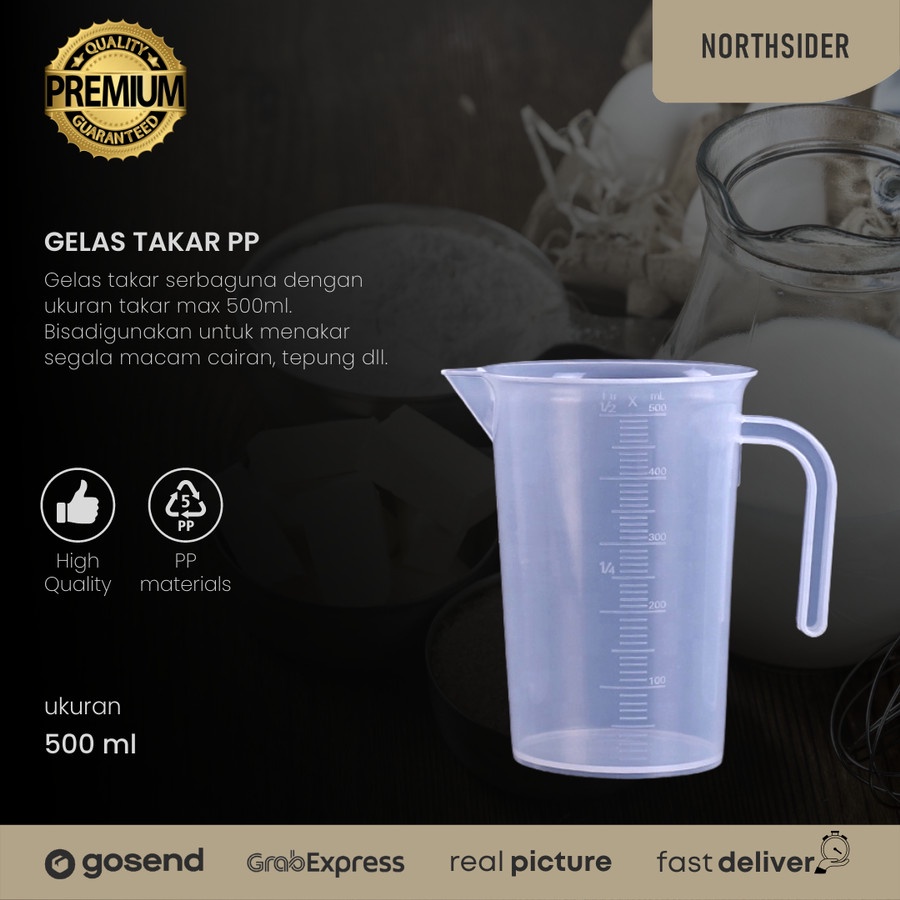 GELAS TAKAR UKUR PLASTIK 500 ml | MEASURING JUG