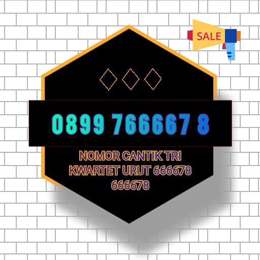 Kartu perdana Tri NOMOR CANTIK 0899 766667 8