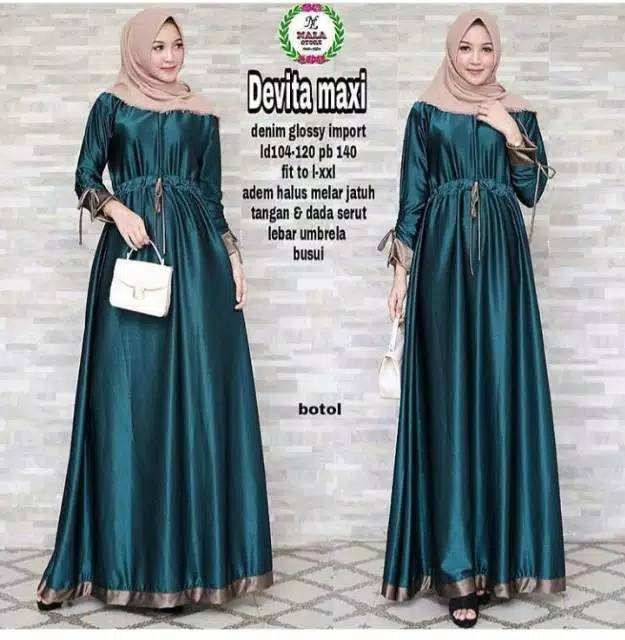 Devita Maxi | Gamis Syari | Baju Gamis | Pakaian Muslim | Baju Muslim | Pakaian wanita !| Baju Murah