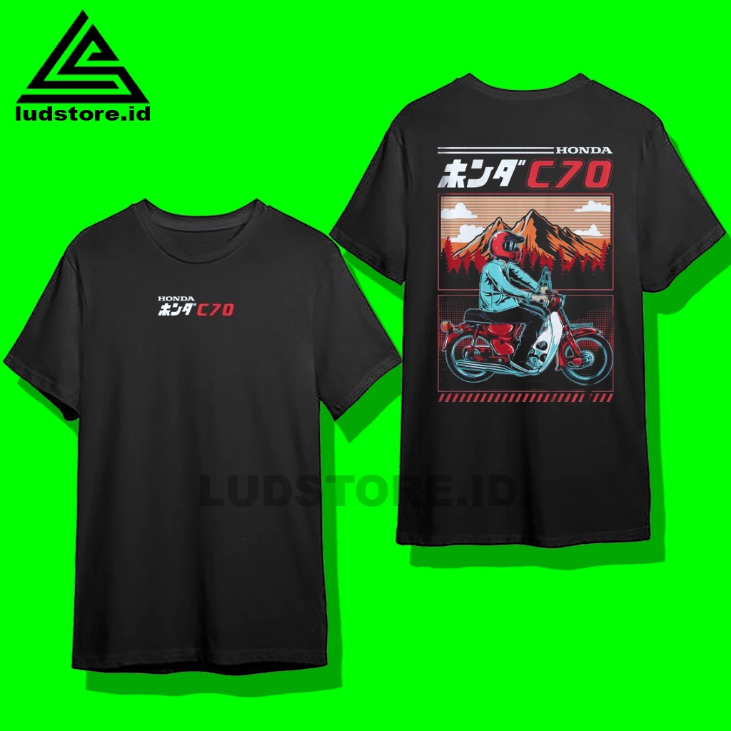 BAJU KAOS DISTRO MOTOR HONDA C70 KAOS C70 BAJU HONDA C70 KLASIK A15