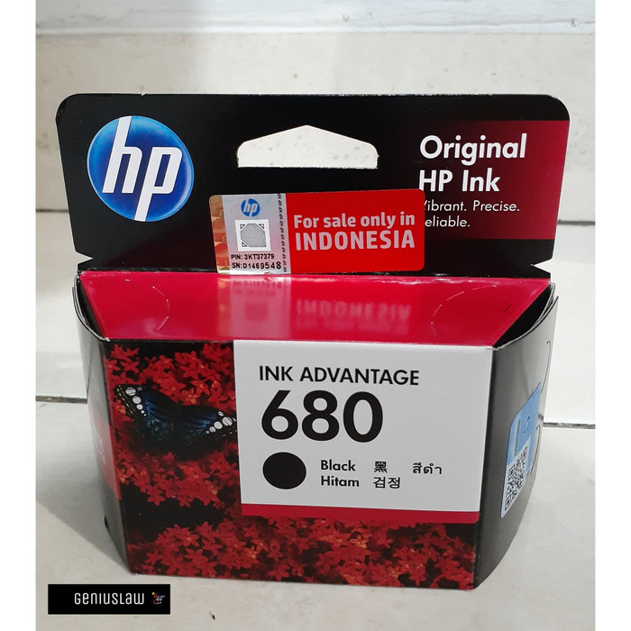 

T6Etfe4E Tinta/ Cartridge Hp 680 Original Black Ink - Hitam E57Dtgfe