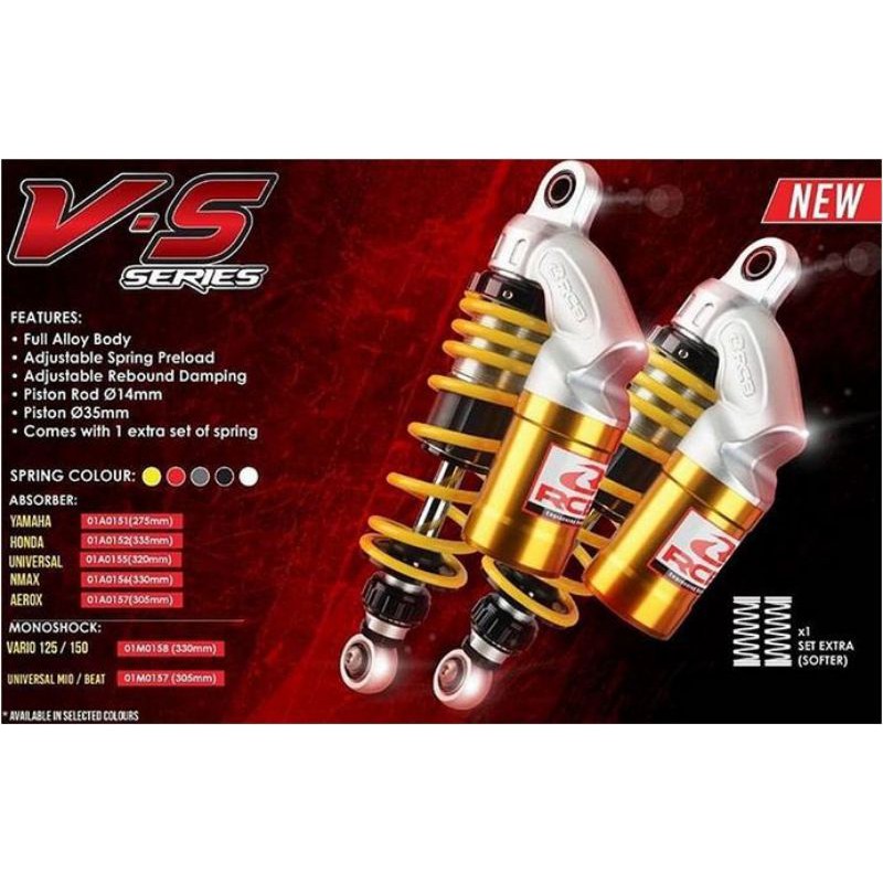 Shock RCB VS Series 335 mm bebek Supra kharisma Rx King