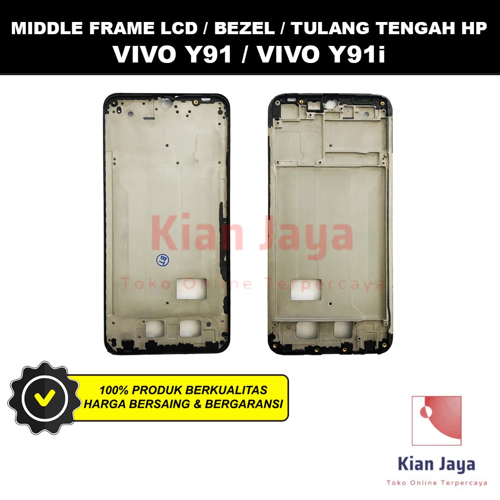 Middle Frame LCD Handphone Vivo Y91 / Y93 / Y95 / Y91i Tulang Casing Tatakan Bezel Bazel Hp