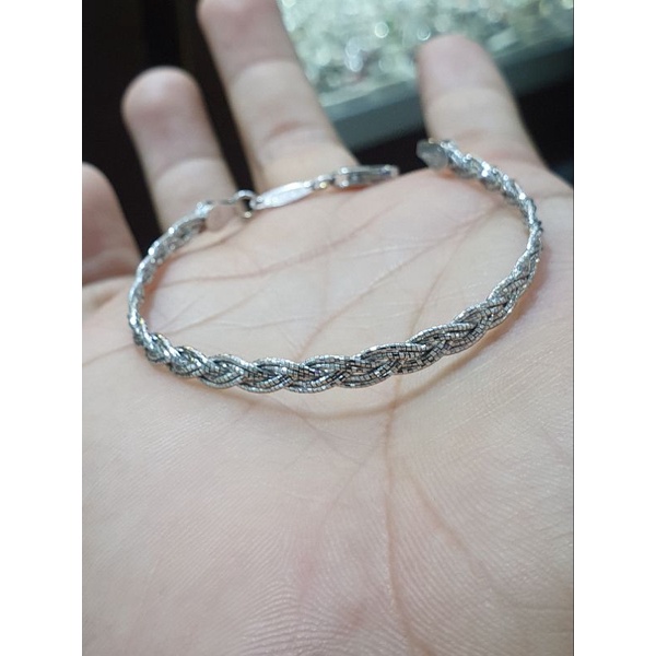 Gelang coker emas putih kadar 750