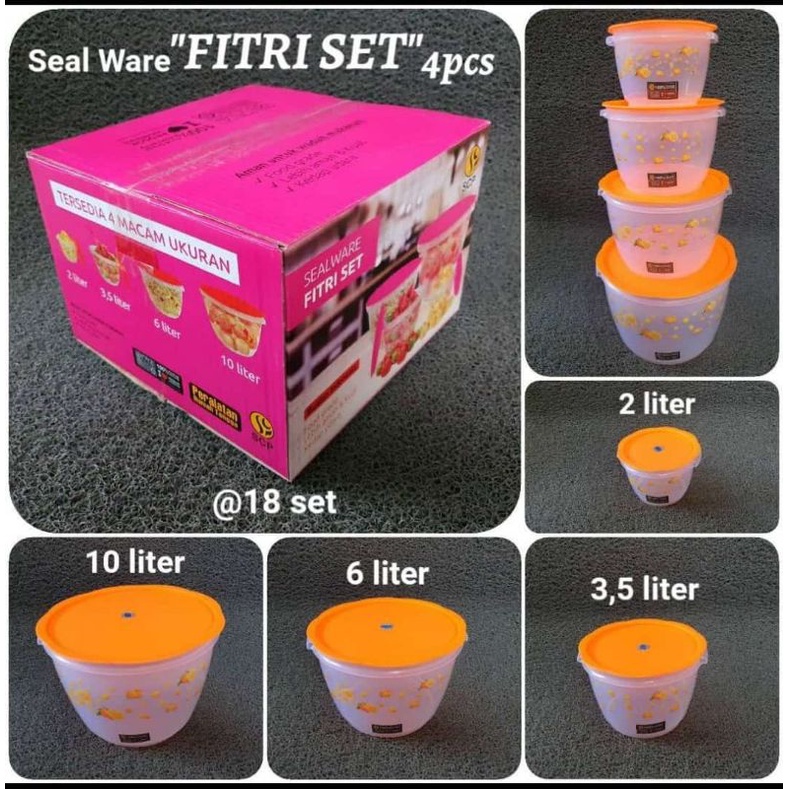 FITRI SEALWARE TOPLES PLASTIK 1SET ISI 4PCS