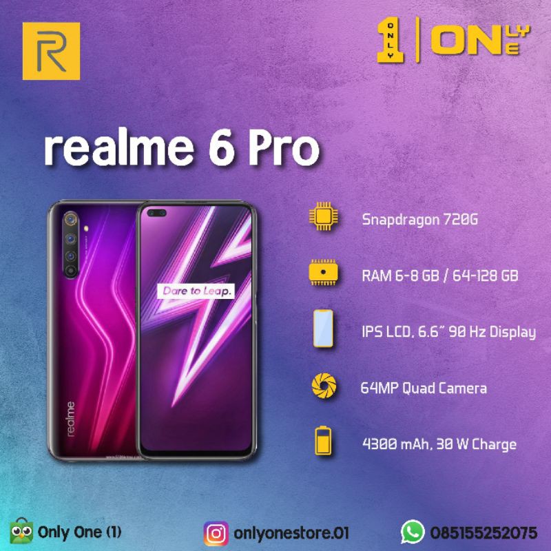 Realme 6 Pro 8/128 GB New Garansi Resmi