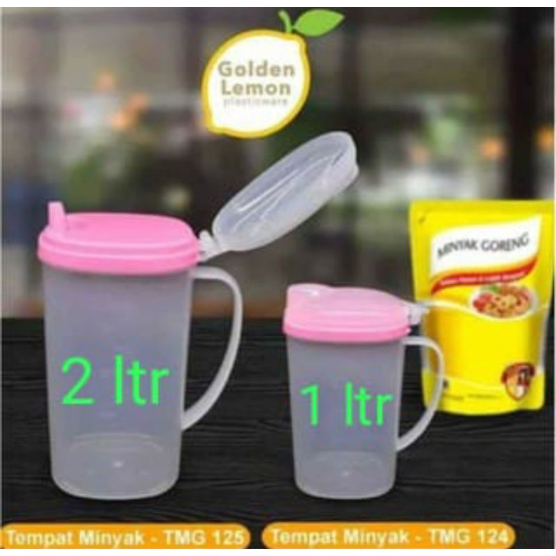 Tempat Minyak 2liter,1liter /oilpot besar golden Sunkist/lemony