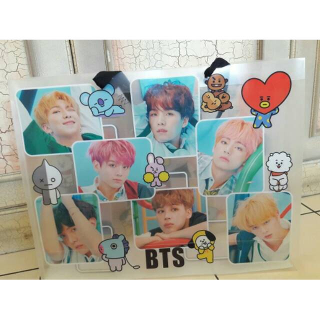 BTS BAG - PLASTICK BAG BTS BT21 - BTS TOTTE BAG