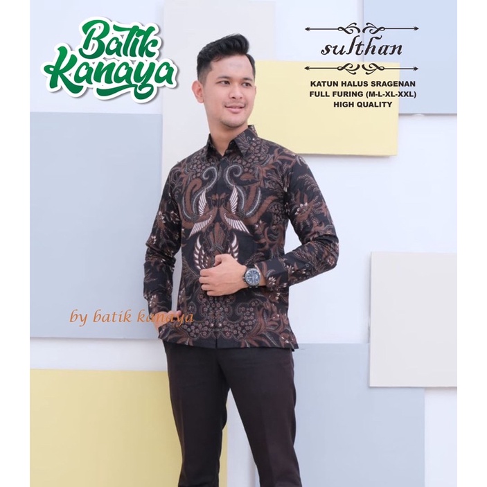 SULTHAN Baju Batik full furing bahan katun PREMIUM