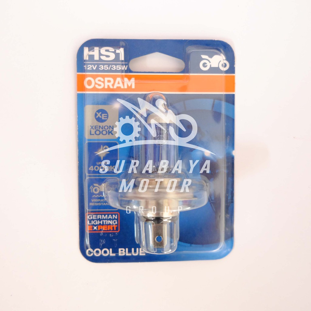 Lampu Depan Halogen HS1 / H4 35W 12V Osram Cool Blue Vixion Byson Scoopy Scoopy Injeksi Motor Bohlam