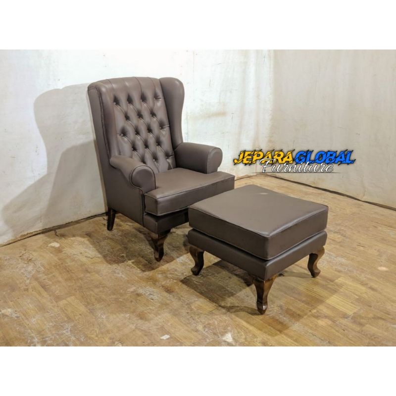 Kursi Tamu single chair millow brown ( kursi tamu jati,sofa single,kursi sofa duco )