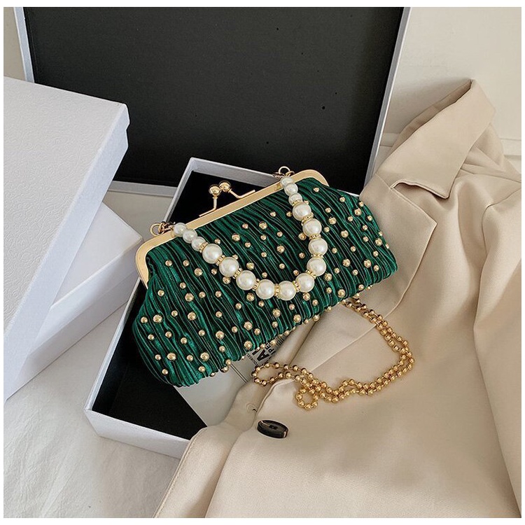 BINE 89873 CLUTCH PESTA TAS PESTA MEWAH MUTIARA IMPORT