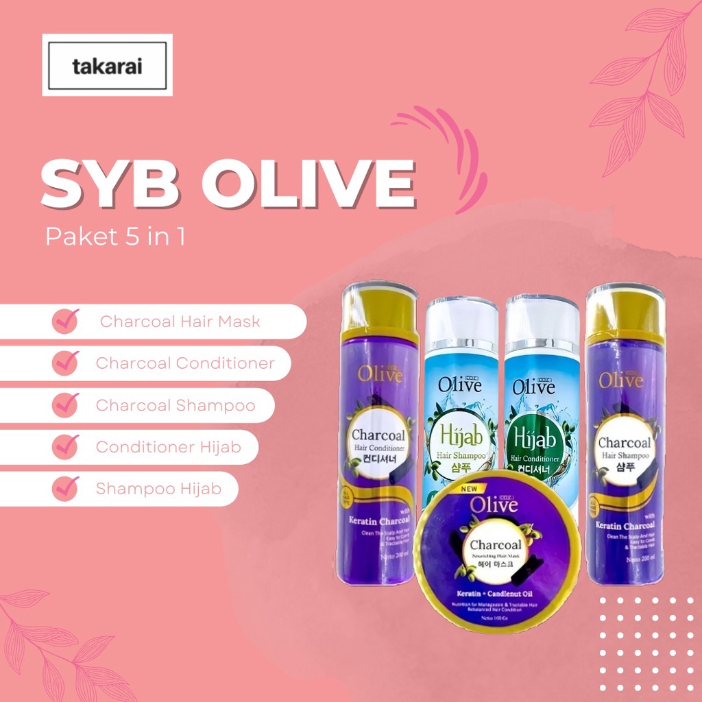 [NEW] SYB Olive New Paket Lengkap 5in1 Rahasia Perawatan Rambut Sehat Alami &amp; Anti Kusut - BPOM