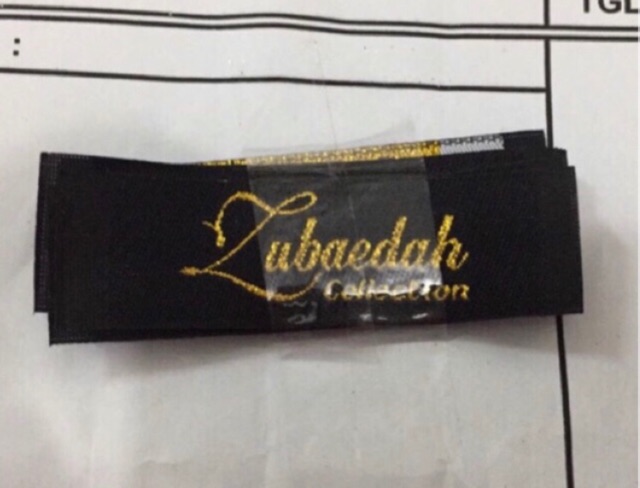 Label rajut Hijab metalic 500 pc( gold &amp; Silver )